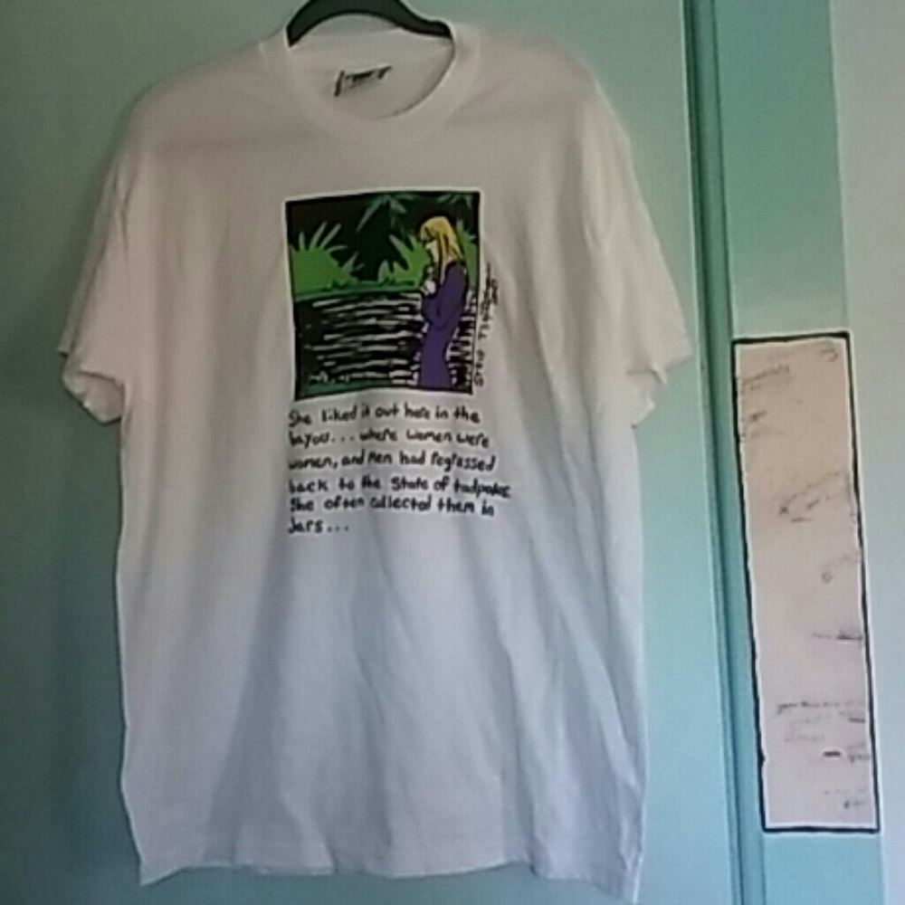Original Feminist Cartoon T-shirt L